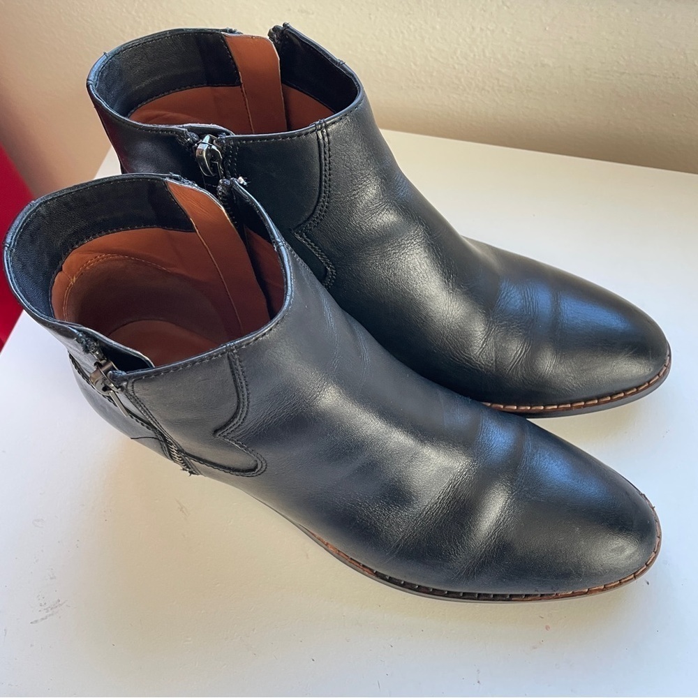 Coach Dani Ankle Bootie Black Leather Boot Western Vibe 7.5 - Picture 3 of 7